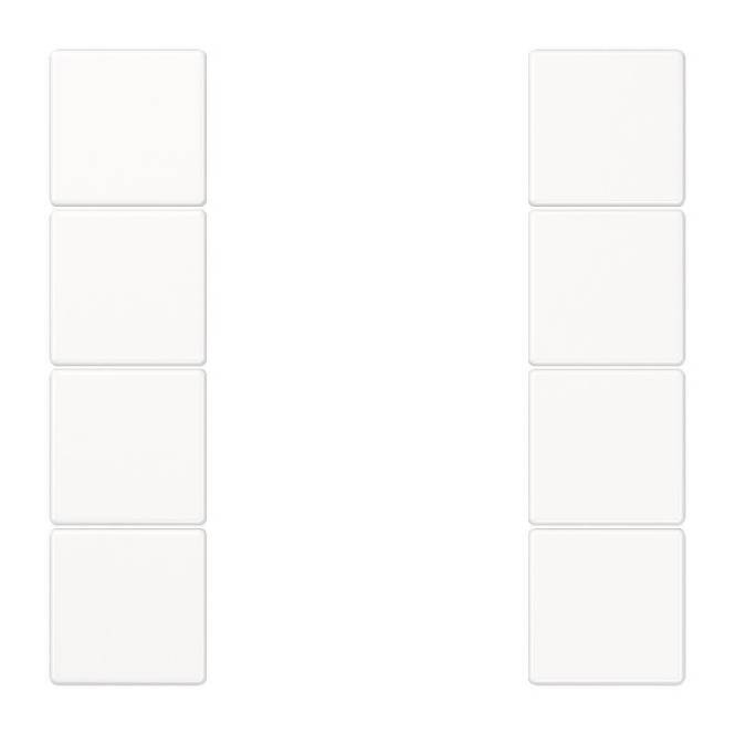 JG Tastensatz komplett 4fach LS504TSAWW weiss Install.Baumaterial Schaltermat/Geb.Steu KNX