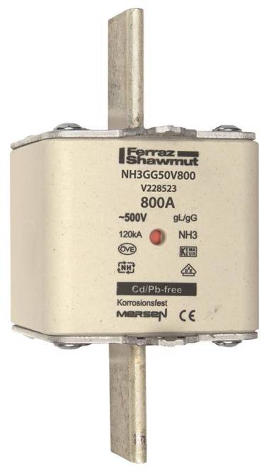 Mersen 1F647.000000 NH000 40A gG 500V NH-Sicherung sgl spannungsfrei (Inhalt 3 StÃ¼ck)