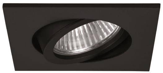 BRUM NV-Einbaustrah. mattschwarz 0065.08 GU5,3 50W DA68mm 82x82mm eckig Techn.Licht/Wohnraum Techn.