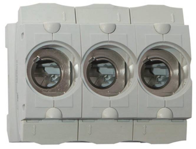 Mersen D0-Sicherungs-Sockel 04735.000000 f.TS D02 63A 3pol INNOZED m.Abdeckung Install.Baumaterial