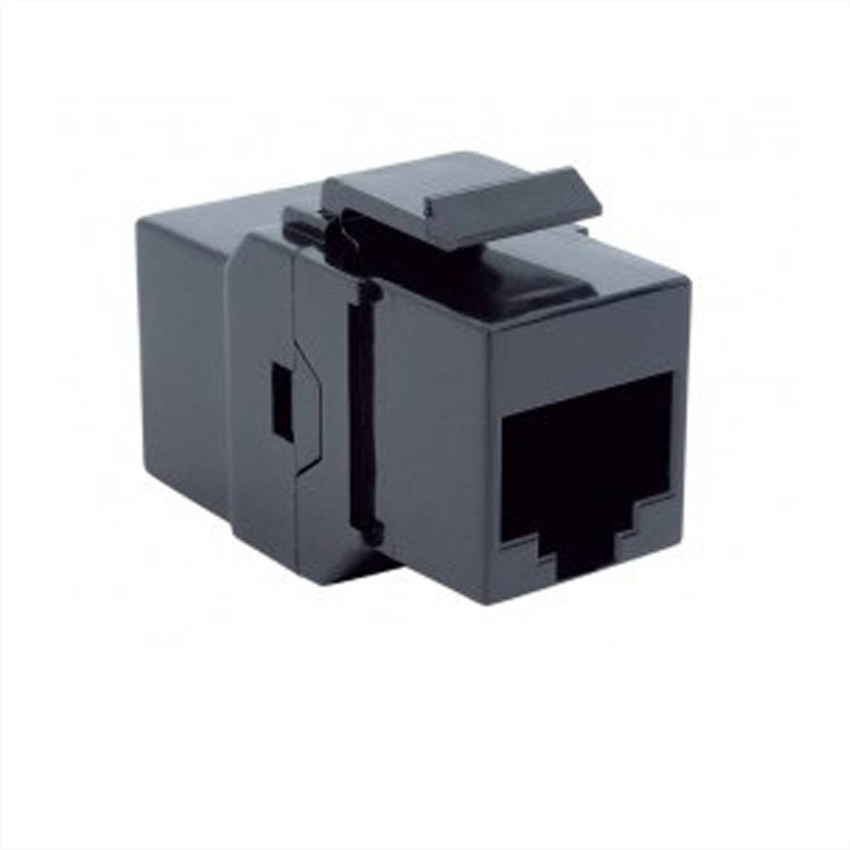 BACHMANN Keystone CAT6 UTP Kupplung RJ45 ungeschirmt, schwarz Steckdosenleisten Custom Module