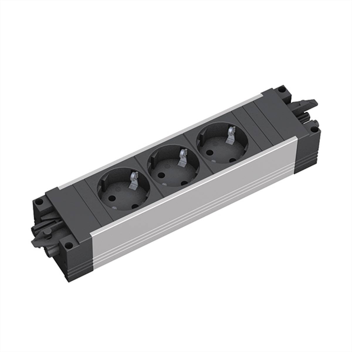 BACHMANN STEP ALU 3xCEE7/3 GST18 Steckdosenleisten Steckdoseneinheit
