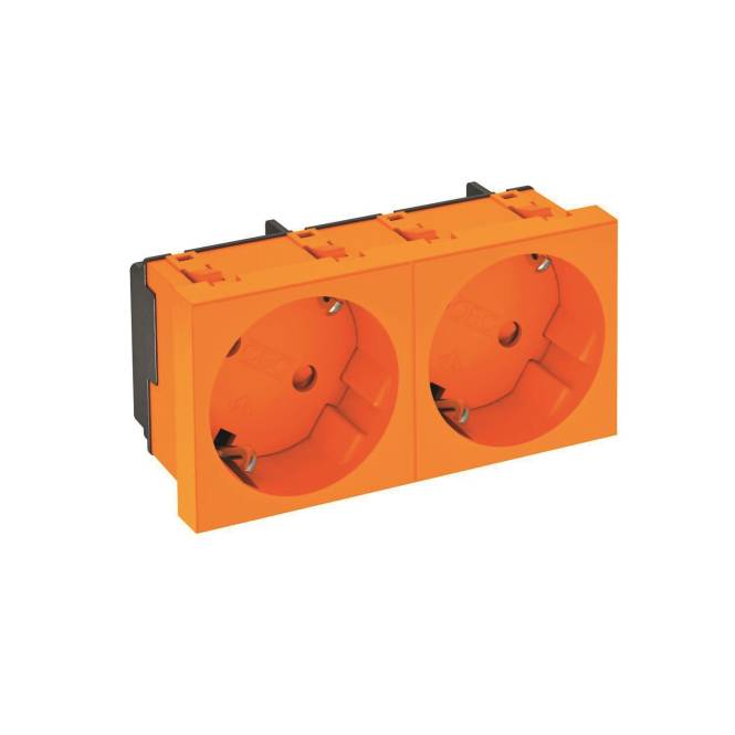 OBO STD-D3S ROR2 Steckdose 33° 2-fach Schutzkontakt 6120105 Install.Baumaterial