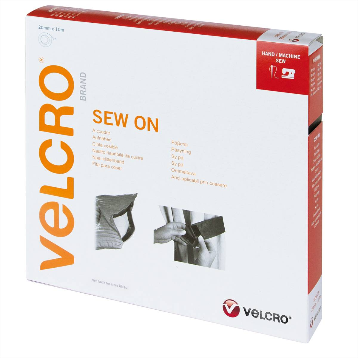 VELCROÂ® Klettband zum Aufnähen, Haken &amp, Flausch 20mm x 10m Braun Klettbänder / Kabelbinder