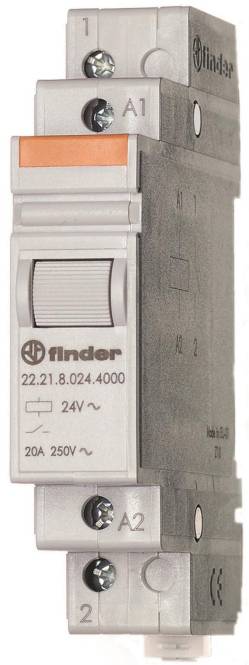 Finder Installationsrelais 22.21.8.230.4000 1S 20A 230VAC Install.Baumaterial Zählerschr./Verteilg