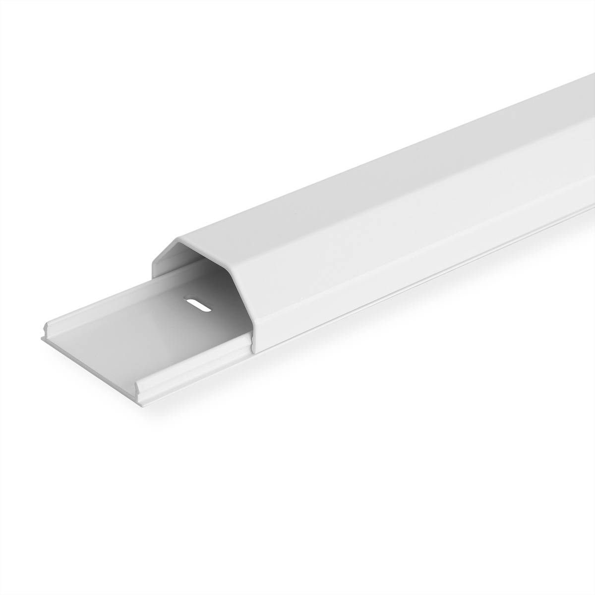 ROLINE Kabelkanal, Aluminium, 50 x 26 mm, weiß, 1,1 m Klettbänder / Kabelbinder
