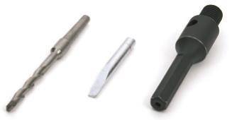 Samedia DSZ 100 Set Adapter 6-kant Zentrierbohrer/Austreibkeil 390016 Install.Baumaterial Werkzeug