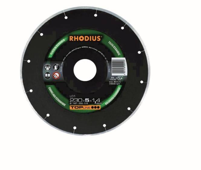 Rhodius Diamantscheiben LD 1 303102 125x5x1,2x22,23 Fliesen/Keramik Install.Baumaterial Werkzeug