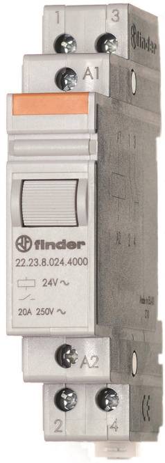 Finder Installationsrelais 22.23.8.230.4000 1S 1O 20A 230VAC Install.Baumaterial