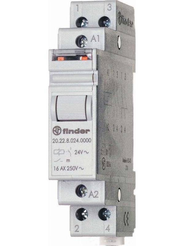 Finder Stromstossschalter 20.22.9.024.4000 2S 16A 24VDC Install.Baumaterial ZÃ¤hlerschr./Verteilg