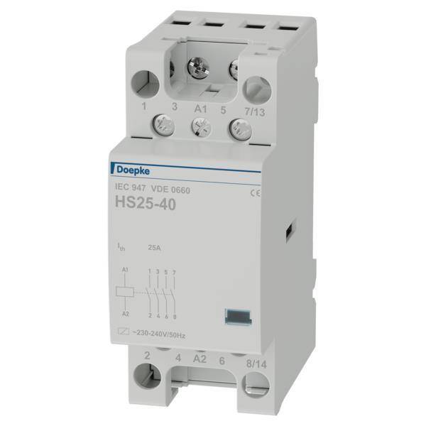 DOEP Installationsschütz HS25-40/230V ** 4S 25A 230V Install.Baumaterial Zählerschr./Verteilg