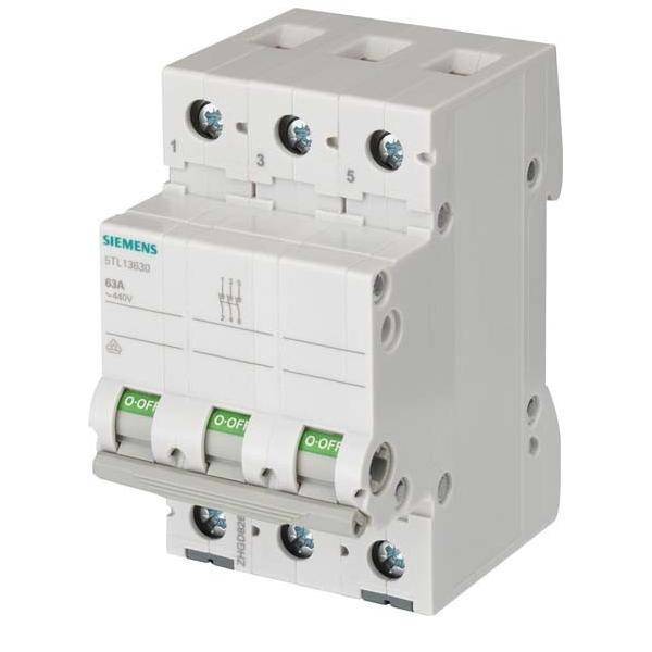 Siemens Ausschalter 63A 3p 5TL13630 ** Install.Baumaterial Zählerschr./Verteilg