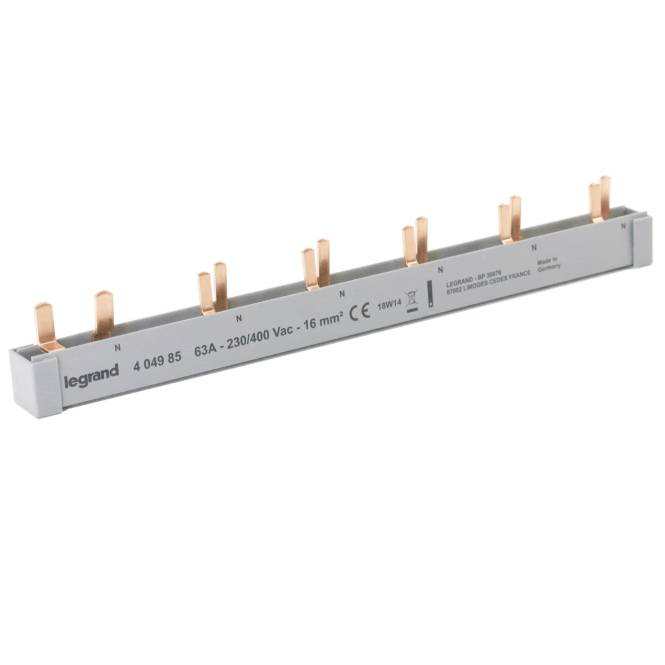 Legrand 404985 Stiftkammschiene Kombi 12TE 16qmm 1-phasig+N f.1FI 2p 5AFDD+LS Install.Baumaterial