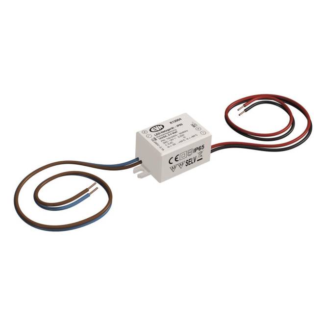 EVN LED-Netzgerät 12V DC 0-4W K12004 IP65 f.Schalterdosen 55x27x21mm Techn.Licht/Wohnraum