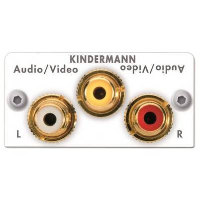 KIND Anschlussblende weiß 7444AZA530 Video/Audio L/R 50x50 1/2 Install.Baumaterial Netzw.Telekomm