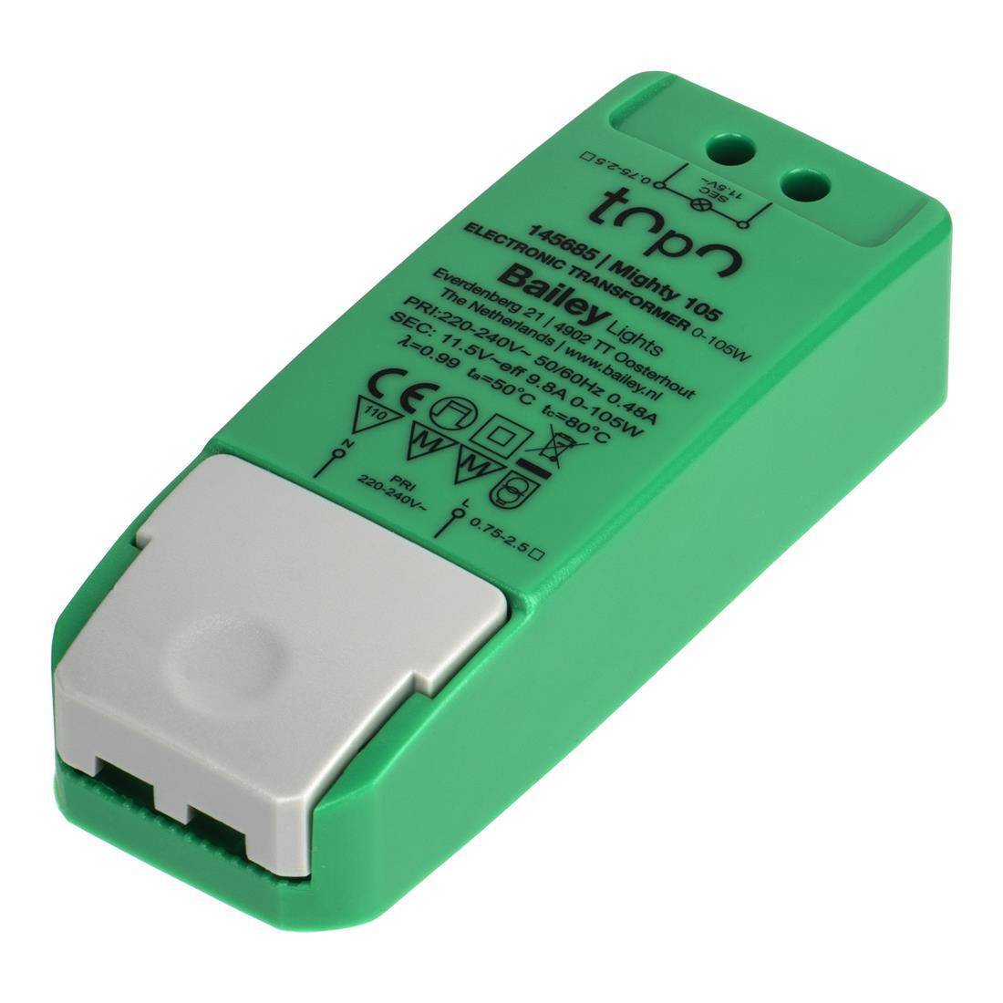 BAIL TOPO Mighty elektr. Trafo 145685 230/12V AC 0-105W/LED 0-70W dimmbar Techn.Licht/Wohnraum