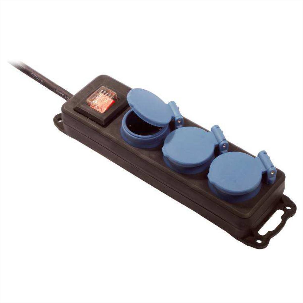 BACHMANN Verteilersteckdose 3x CEE7/3, IP44, 1,5m Steckdosenleisten Stromverteiler