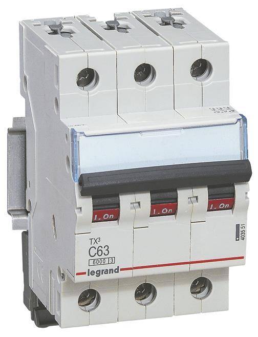 Legrand 404126 TX3 LS-Schalter B 16A 3-polig 10kA 400VAC 3TE Install.Baumaterial