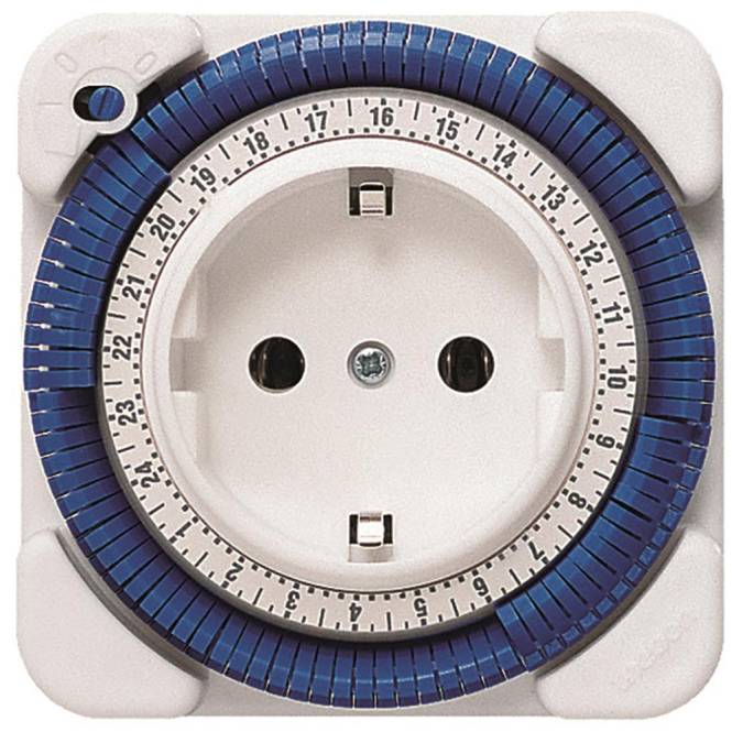 THEB Zeitschaltuhr analog TIMER 26 24H ohne Gangreserve Steck-Uhr Install.Baumaterial