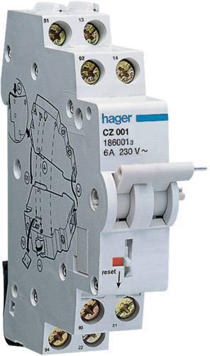 Hager Signalkontakt f.Fi-Schalter CZ001 <125A 2SchlieÃŸer u.2Ã–ffner 6A 240V Install.Baumaterial