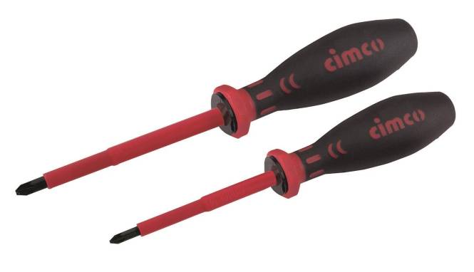 Cimco Schraubendreher-Satz 117750 2-tlg. PZ1/PZ2 Kombiprofil Install.Baumaterial Werkzeug