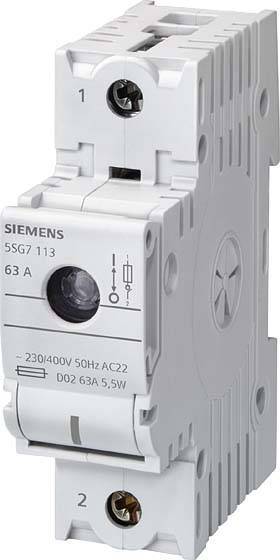 Siemens 5SG7113 MINIZED-Lasttrennschalt. f.NEOZED-SicherungseinsÃ¤tze D02 1p Install.Baumaterial