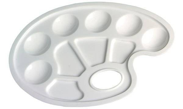 Herlitz Mischpalette mit Griffloch weiß 23,5x17 cm Multimedia-Technik Zeichnen,Malen,Basteln