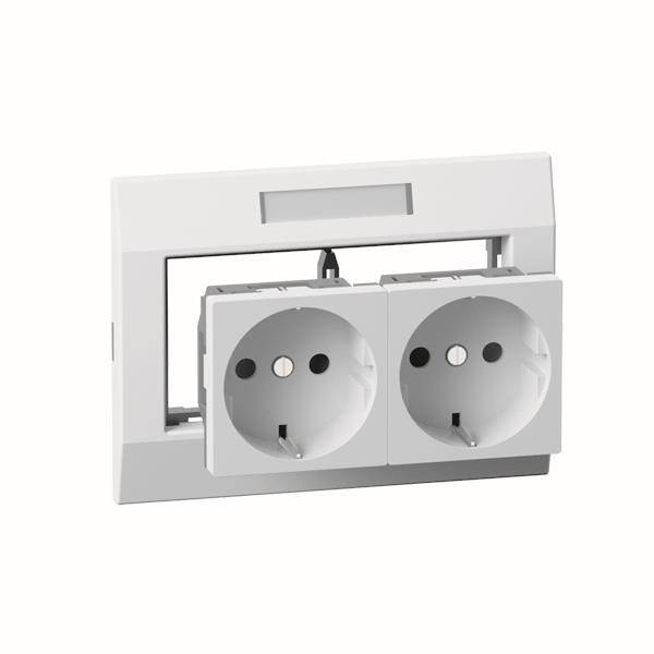 GGK Einbaudose für 4650 Geräteeinbaukanal KSE/M45 2-fach Schuko- Install.Baumaterial