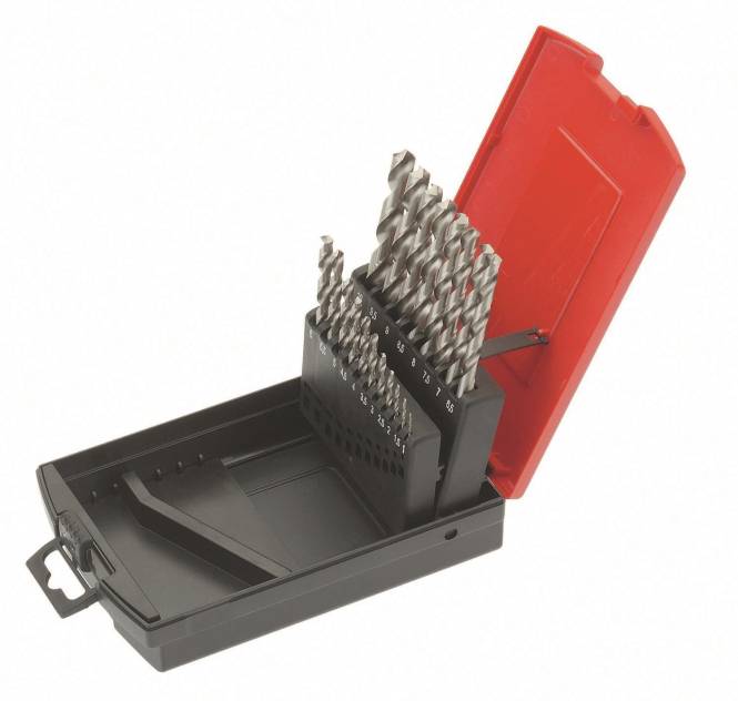 Cimco Spiralbohrer-Sortiment 201352 1-10/0,5 19-tlg. Install.Baumaterial Werkzeug Messgeräte