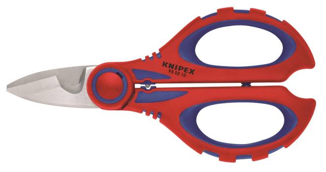 Knipex Elektrikerschere 950510SB Crimpstelle für Aderendhülsen bis 6,0mm² Install.Baumaterial
