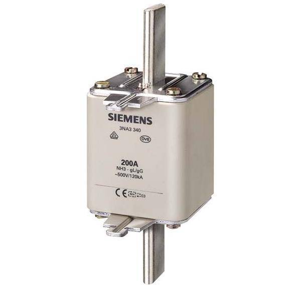 Siemens 3NA3365 NH3 500A 500VAC/440DC gL/gG Sicherung spannungsfÃ¼hrend Install.Baumaterial