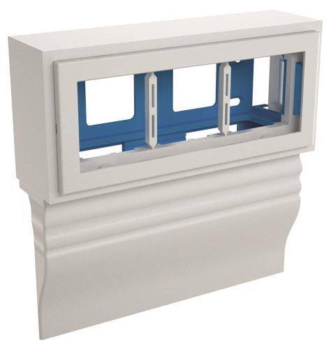 GGK 114303 Leerdose 3f f.E- 4D 20x80-D3 Sockelleiste Berliner Profil waag Install.Baumaterial