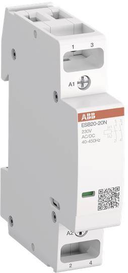 ABB Inst.-Schütz 230V 20A 2S/0Ö brummfrei ESB20-20N-06 Install.Baumaterial Zählerschr./Verteilg
