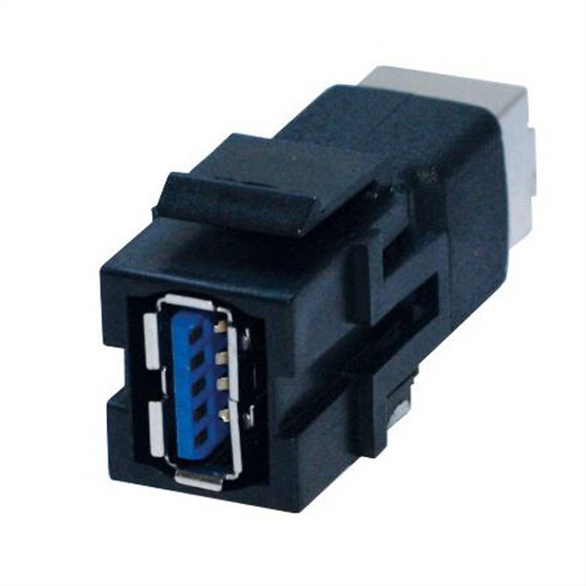 BACHMANN Keystone USB 3.0 Kupplung A/B Buchse-Buchse schwarz Steckdosenleisten Custom Module