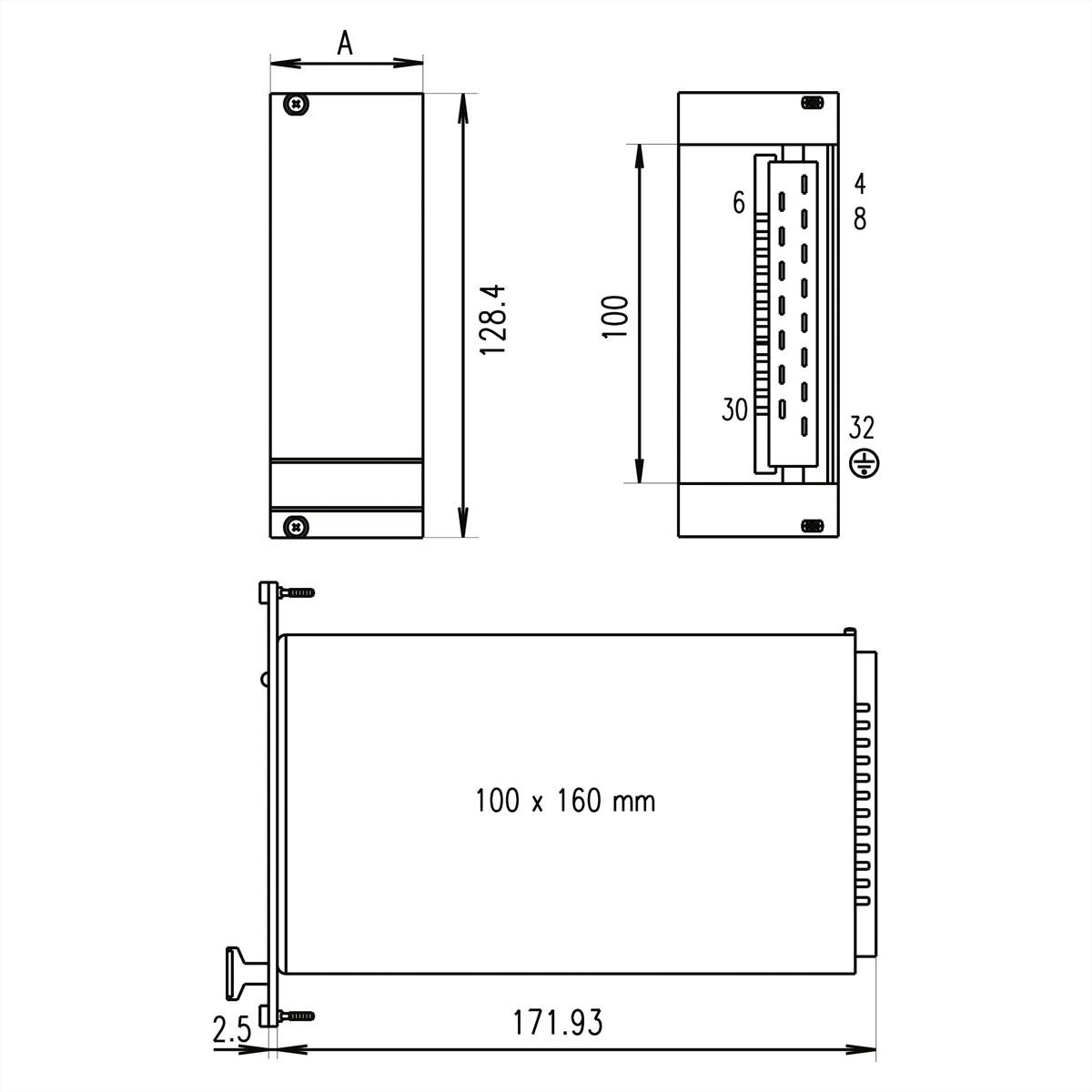 SCHROFF Frontplatte für PSK - FRONTPL.HF PSU PSK 3HE 6TE 19 Schränke &amp, Ausbauteile