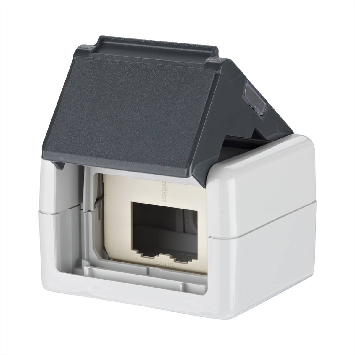 METZ CONNECT Modul IP44 AP-Gehäuse grau unbestückt für 2 Module Netzwerkkomponenten Industrial