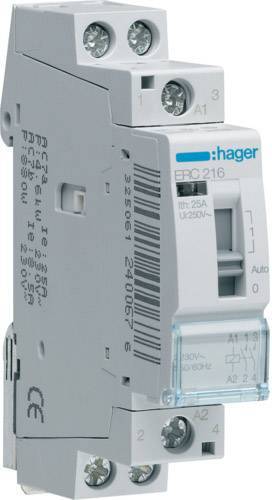 Hager Installationsrelais 16A ERC216 2SchlieÃŸer 230V Install.Baumaterial ZÃ¤hlerschr./Verteilg