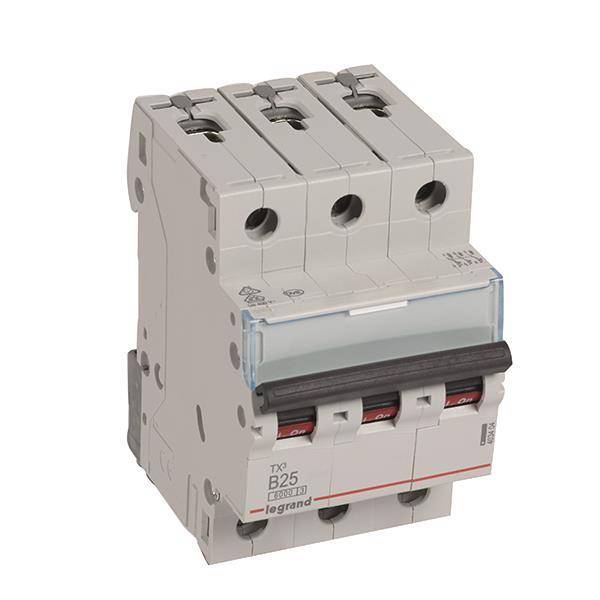 Legrand 403404 TX3 LS-Schalter B 25A 3-polig 6kA 400VAC 3TE Install.Baumaterial Reiheneinb.Inst.-Ger