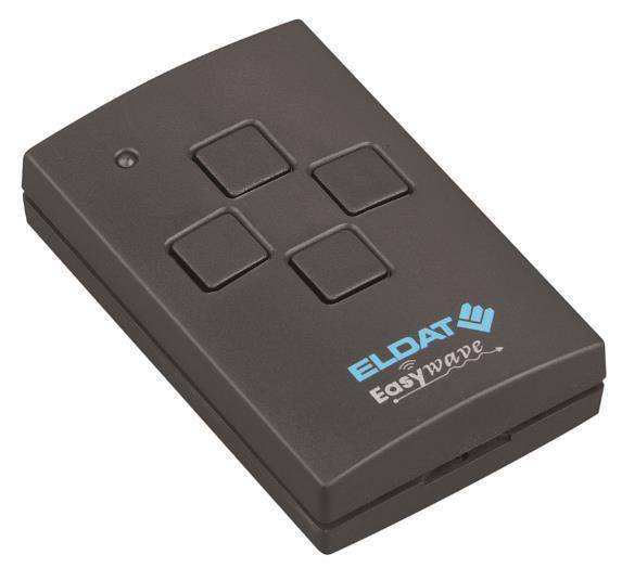 ELDAT Minihandsender RT30E5004-01-22K 4-Kanal tiefschwarz RAL9005 Install.Baumaterial KNX