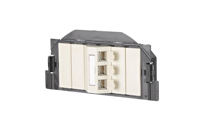 Metz E-DAT Subway 3x8(8) 1309300301-E GB2 Cat6 RAL 1013 Install.Baumaterial Netzw.Telekomm