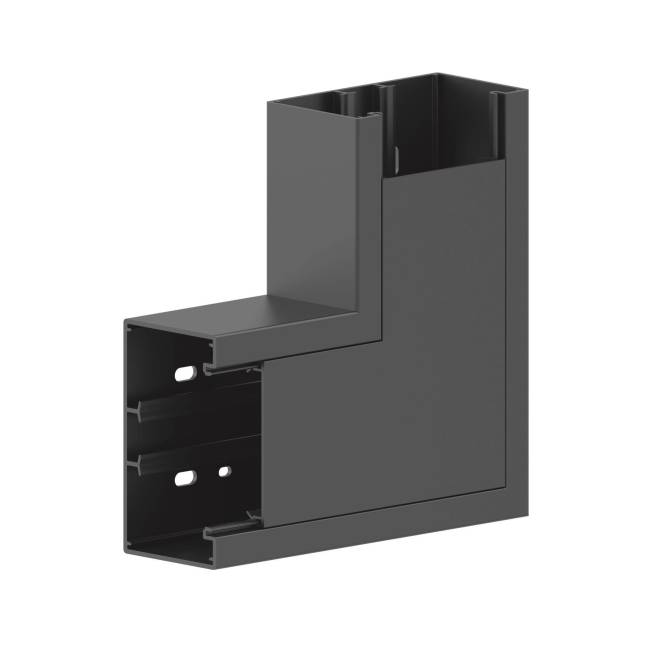 GGK Flachwinkel BR 60x110/80-9005, PVC Gehrungsformteil, schwarz 12745 Install.Baumaterial