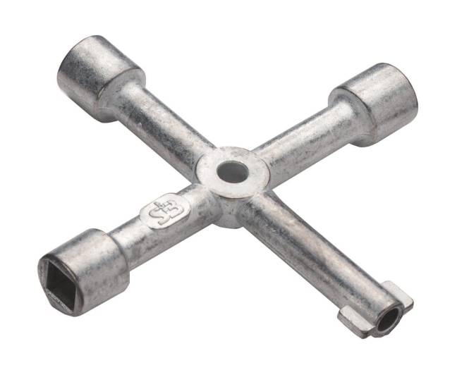 Cimco Mastschlüssel 90 x 90 mm 112882 mit Halbmond Install.Baumaterial Werkzeug Messgeräte