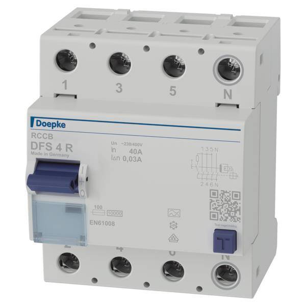 DOEP Fi-Schutzsch. DFS4-040-4/0,03-AR Install.Baumaterial Zählerschr./Verteilg Reiheneinb.Inst.-Ger