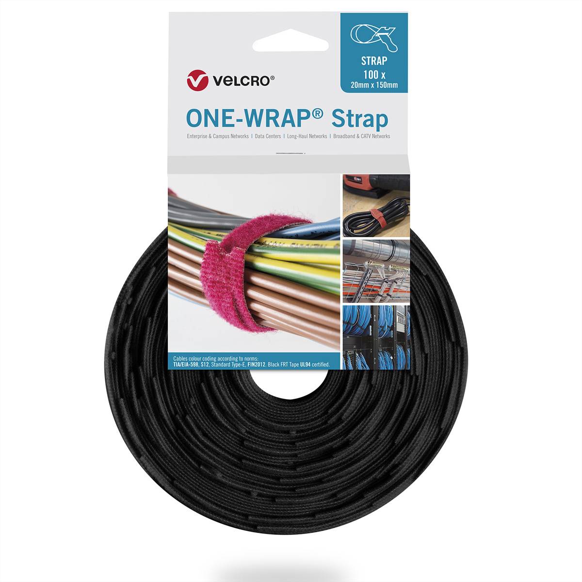 ® One Wrap® Strap 20mm x 330mm, 100 Stück, schwarz Installation / Reinigung Kennzeichnung
