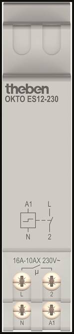 Theben Stromstoßschalter OKTO ES12-230 elektronisch 1S 230VAC 3120130 Install.Baumaterial