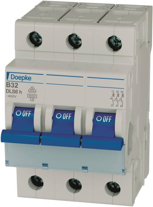 DOEP Automat B 32A DLS 6h B32-3 ** 6kA 3polig Install.Baumaterial Zählerschr./Verteilg