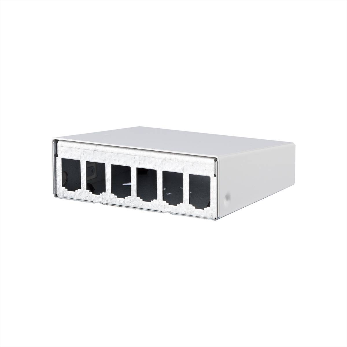 METZ CONNECT Modul AP-Gehäuse 6 Port reinweiß RAL9010 Netzwerkkomponenten Industrial Networking