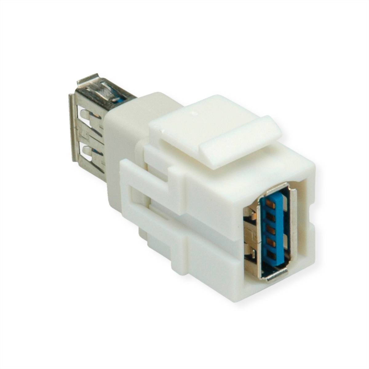 BACHMANN USB A/A 3.0 Keystone Modul weiss Steckdosenleisten Custom Module