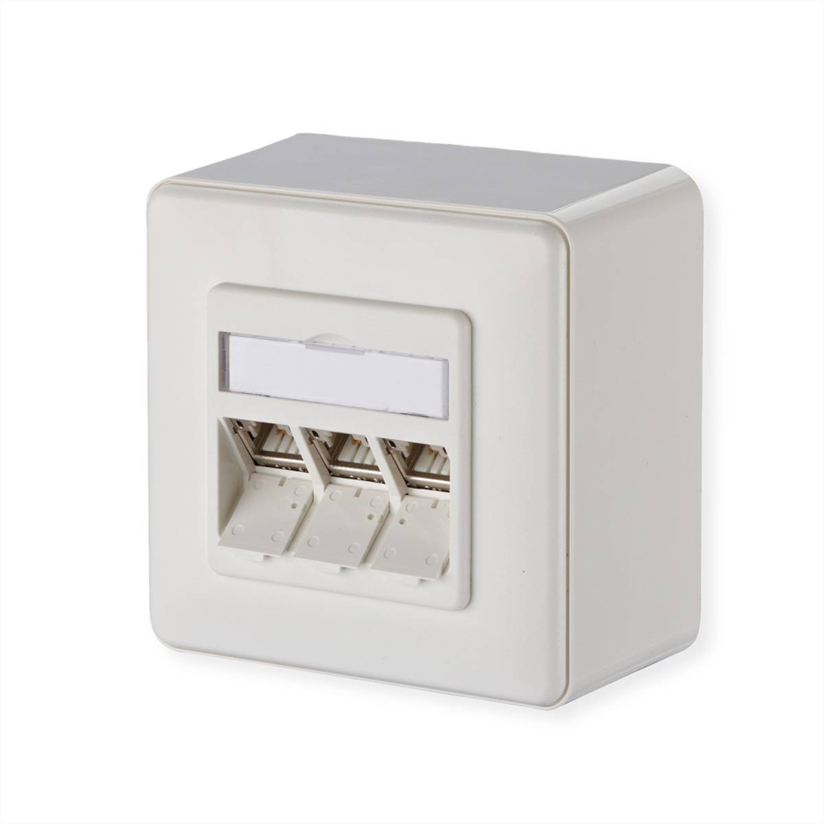 METZ CONNECT C6Amodul 3 Port 270Â°M AP reinweiß Netzwerkkomponenten Anschlussdose Kat.6A