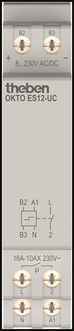 Theben Stromstoßschalter OKTO ES12-UC elektronisch 1S 8-230V 3120131 Install.Baumaterial